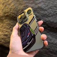 Étui de téléphone en TPU souple réfléchissant à thème anime, résistant aux chocs, imperméable, peinture UV pour 16 Pro Max 15 Pro Max 14 13 12 11