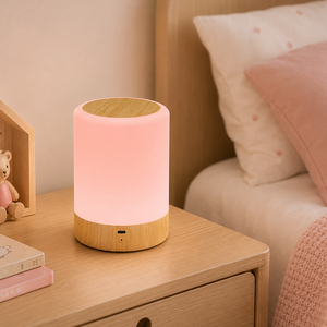 Luce Notturna Rossa Personalizzabile <span class=keywords><strong>IBN</strong></span>, Ricaricabile con Batteria da 2000mAh, Tipo-C, Dimmerabile, Funzione Timer Touch, per Casa e Camera da Letto - Product Image 4