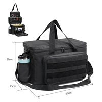 Sac de Rangement Tactique Pliable et Robuste en Polyester Imperméable 22L avec Fermeture Éclair pour Siège Avant de Voiture - Idéal pour la Sécurité et la Patrouille
