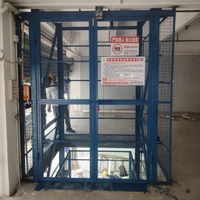Monte-charge hydraulique personnalisé avec rail de guidage, clôture de sécurité complète, élévateur de fret pour entrepôt à 2 étages, certifié CE