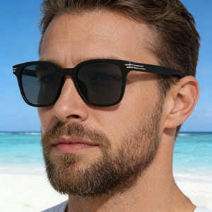 Gafas de sol polarizadas cuadradas Ks-3932 para hombre, montura negra, lentes TAC, protección UV400, gafas de sol para conducir al aire libre - Product Image 5