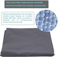 [Suite de certification complète] Drap de lit de mise à la terre en 95% coton biologique et 5% fibre d'argent pur, compatible FBA pour les marchés allemands, britanniques et scandinaves