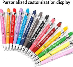 Stylo publicitaire promotionnel 2-en-1 avec pointe tactile et logo personnalisé pour la vente en gros - Product Image 5
