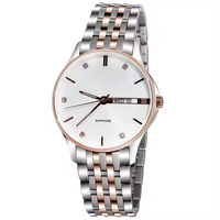 Montres à quartz à mouvement automatique en acier inoxydable 316L personnalisées en usine de logo privé à la mode populaire pour femmes et hommes