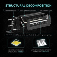 Barre de feux auxiliaires LED à double rangée de 32 pouces pour pare-chocs, barre de feux de route pour F-150 Ranger Hilux Tacoma Bronco Jeep Wrangler D-Max