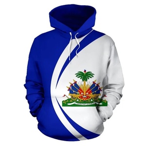 Fitspi Country Culture Flag Caribbean Sea Haiti Island Pullover Men Women Tracksuit 3d Print Streetwear Harajuku Hood Wholesale - Product Image 5