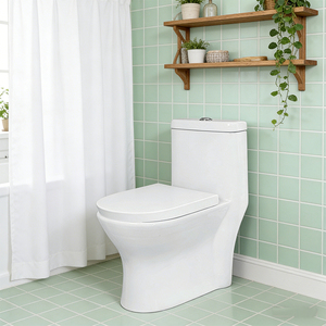 <span class=keywords><strong>WC</strong></span> monobloc en céramique blanche de luxe 700*390*745mm pour salle de bain, vente en gros - Product Image 1