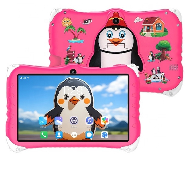 2024 New Arrival 7 Inch Cute Penguin Style Oem Android Tablet in Stock Wifi Tablet Educational Tablet for Children RAM 6+128GB