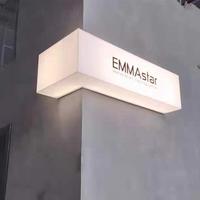 Boîte à lumière LED en aluminium MACCAN, panneau lumineux pour caractères, double face, entièrement personnalisable, haute luminosité, publicité