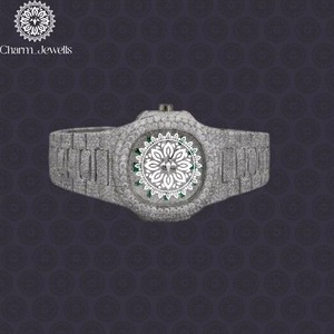 Montre en diamant moissanite la plus vendue avec mouvement de précision pour un usage quotidien et des occasions spéciales, disponible au meilleur prix - Product Image 1