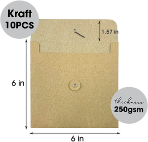 Custom Recyclable <strong>Kraft</strong> Paper <strong>String</strong> <strong>Tie</strong> <strong>Envelope</strong> Brown <strong>String</strong> <strong>Tie</strong> Organza <strong>Envelope</strong> For Packaging Document - Product Image 5