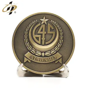 Shuanghua Factory Made Zinc Alloy Custom Antique Brass 3D bronze 3D metal Pakistan souvenir challenge coin