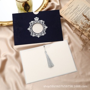 Invitations de mariage en vente directe, invitations haut de gamme, cartes d'invitation de style européen embossées et estampées à l'or de haute qualité - Product Image 3