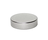 Couvercle métallique torsadé brillant argenté 58 mm pour bocaux en verre, fermeture hermétique, OEM personnalisé