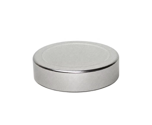 Tapa Metálica Plateada Brillante de 58 mm con Cierre Giratorio Profundo para Frascos de Vidrio, Sellado Hermético, Personalizable OEM - Product Image 1