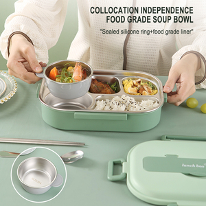 Boîte à bento pour employés de bureau Offre Spéciale Boîte à <span class=keywords><strong>lunch</strong></span> en métal <span class=keywords><strong>thermos</strong></span> personnalisée Boîte de rangement des aliments portable multivolume - Product Image 4