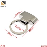Porte-clés de voiture en cuir de haute qualité en alliage de Zinc porte-clés matériel sangle connecteur logo Laser personnalisé porte-clés crochets support pour bricolage