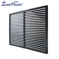 Superhouse opération facile métal électrique aluminium ouragan impact verre persiennes volets fenêtres