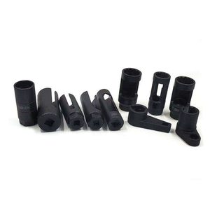 Juego profesional de 10 llaves de vaso de acero al cromo vanadio para sensores de oxígeno, con accionamiento de 3/8" y 1/2", para extracción de sensores en reparación automotriz - Product Image 3