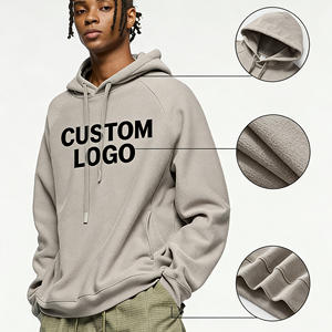 Sweat à capuche coupe ample unisexe personnalisé avec logo ODM, en polyester/coton, épaules tombantes, épaisseur 450 g/m², broderie, coupe-vent - Product Image 3