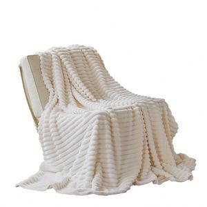 Manta de Franela de Felpa para Decoración del Hogar, Diseño Personalizado, Color Sólido, Súper Suave, Tejida, para Todas las Estaciones, Venta al Por Mayor - Product Image 3