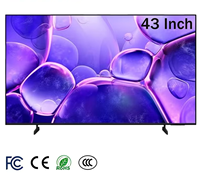 TV LED Pintar 43 Inci 4K 12V Catu Daya Dapat Disesuaikan Ukuran LCD Untuk Penggunaan di Kamar Mandi