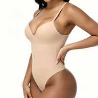 Body sculptant intégral sans couture pour femme, haute élasticité, bretelles réglables, effet push-up fessier, avec soutien-gorge intégré
