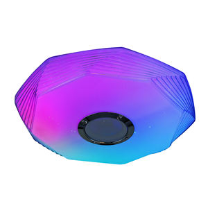 ชุดโคมไฟเพลงติดเพดาน LED 48W RGB หรี่แสงได้หลายด้านตอบสนองต่อการฟังเพลงได้พร้อมรีโมทควบคุมผ่านแอปสำหรับการใช้งานในบ้านอัจฉริยะ - Product Image 1