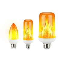 Cheminée électrique 3 LED Effet de flamme LED Ampoule LED Flamme rouge Bougies bleues Flamme simulée Ampoules LED