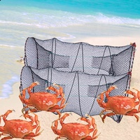 Newbility – filet de pêche pliable en Nylon, Cage à crevettes, piège à crabe, filet en fonte dia 25cm, 30cm, 33cm, 40cm, 45cm, 50cm, 60cm