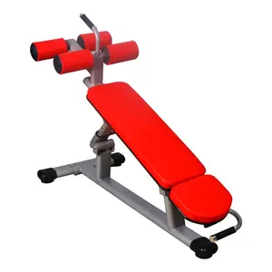 Bancada de assento para exercícios abdominais, niveis de ajuste inclinados/declinados, cor vermelha para uso doméstico, com inclinação para uso doméstico