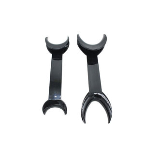 Double-headed black transparent corner mouth retractor, orthodontic photography lateral retractor manufacturer wholesale. - Product Image 1