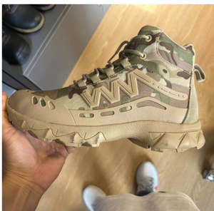 DFJB05 Zapatos de Entrenamiento de Camuflaje Gris, Precio Económico, Botas Tácticas Suaves de Camuflaje Transpirables Personalizadas para Hombre - Product Image 6