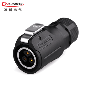 Cnlinko工業用プラグIP68電源円形コネクタプラスチックおよび金属LP16 2 3 4 5 7 8 9ピンオス・メス防水コネクタ - Product Image 1