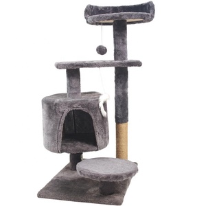 <b>Cat</b> <b>Tree</b> House Climbing Frame <b>Cute</b> Large <b>Cat</b> <b>Trees</b> and Scratcher Sisal Wood Pet <b>Cat</b> <b>Tree</b> Tower - Product Image 2