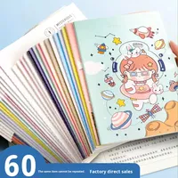 Carnet de couture A5 à motifs de dessins animés mignons, pour la pratique du point de couture, bloc-notes mémo, cadeau pour étudiant, 40 feuilles de papier de qualité supérieure, couverture rigide