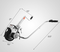 Chariot électrique pour remorque en acier, capacité 5000 lb, 12 V, hauteur réglable, 12 m, pour déplacer remorques, camping-cars, bateaux