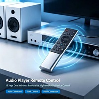 Control Remoto por Voz Infrarrojo de 19 Teclas con Carcasa de Aleación de Aluminio para Equipos de Audio Estéreo de Alta Gama para el Hogar, OEM ODM Personalizado JCXK