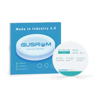 GUSROM HT PLUS Disco in Zirconia Elettrico 40% Traslucido 98.5x14mm Tonalità A2 Certificato CE Compatibile con Fresatura CEREC DWX - Product Image 6
