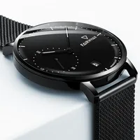 Montre à quartz pour homme Mark Fairwhale, cadran noir, affichage lumineux, étanche 3 ATM, bracelet en acier, montre sport pour poignet FW-5320