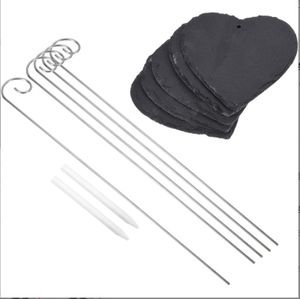 ป้ายหินชนวนสไตล์ธรรมชาติ10แพ็ค4 "x 2 3/4" ห้อยลงมาจากเหล็กสแตนเลสวัสดุพลาสติก - Product Image 6