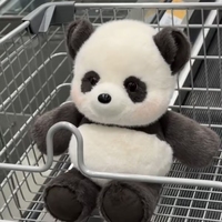 Peluche Panda Cartoon Mignon Super Doux en Polyester Rembourré de Coton PP, Jouet Souvenir pour Enfants, Jouets en Peluche Animaux en Peluche