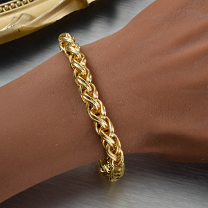 Unisex Geometric Trendy 18K Gold Plated Braided <b>Rope</b> Stackable <b>Bracelet</b> for Anniversary Occasion-Wholesale Luxury Jewelry - Product Image 2