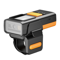Mini Escáner de Código de Barras 2D Tipo Anillo, Lector de Códigos QR Inalámbrico Bluetooth para Dedo, Escáner Portátil Manos Libres