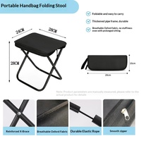 Tabouret pliant et chaise de camping en acier au carbone et tissu Oxford portable pour la pêche et l'utilisation en train