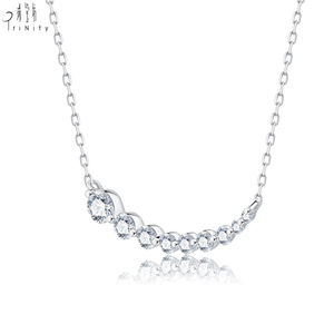 Collar de Gargantilla con Colgante de Diamantes Naturales Multiformes en Oro Blanco de 18K, Joyería Fina Elegante y Exquisita de Alta Calidad, Regalo para Mujer - Product Image 2