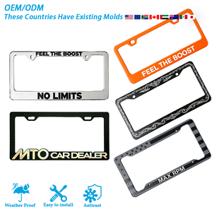 Portaplacas de Matrícula de Plástico para Automóvil, con Impresión de Logotipo Personalizado, Marca Profesional, Decorativo - Product Image 1