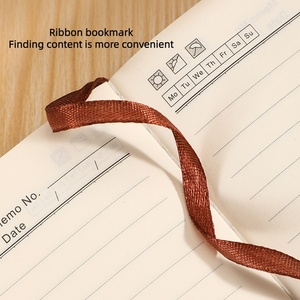 Cuaderno diario de tapa dura de cuero A5 barato para uso de promoción de la Escuela de oficina empresarial con marcapáginas con hebilla de cubierta de logotipo personalizado - Product Image 4