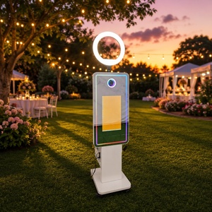 Vente entrepôt US EU UK CA : Kiosque photo tactile LCD 21,5/32 pouces avec logiciel <span class=keywords><strong>gratuit</strong></span>, miroir selfie DSLR - Product Image 2