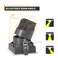 Downlights carrés sans cadre avec protection anti-éblouissement profonde et baffle, certifiés ETL, 3 couleurs réglables, anti-éblouissement, garantie 5 ans